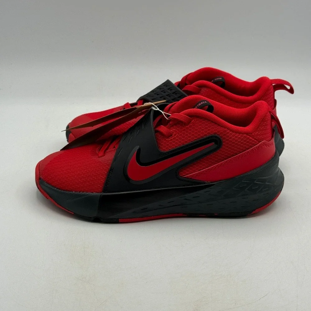Nike Team Hustle D 12 Shoes Kids Size 2Y Red Black Basketball HF6280 602